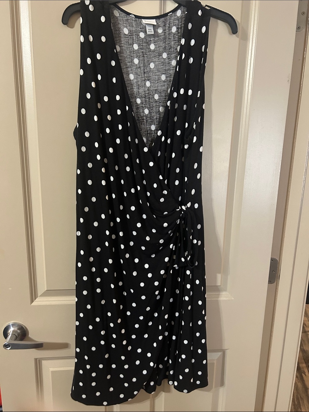 a new day Black and White Polka Dot Dress
